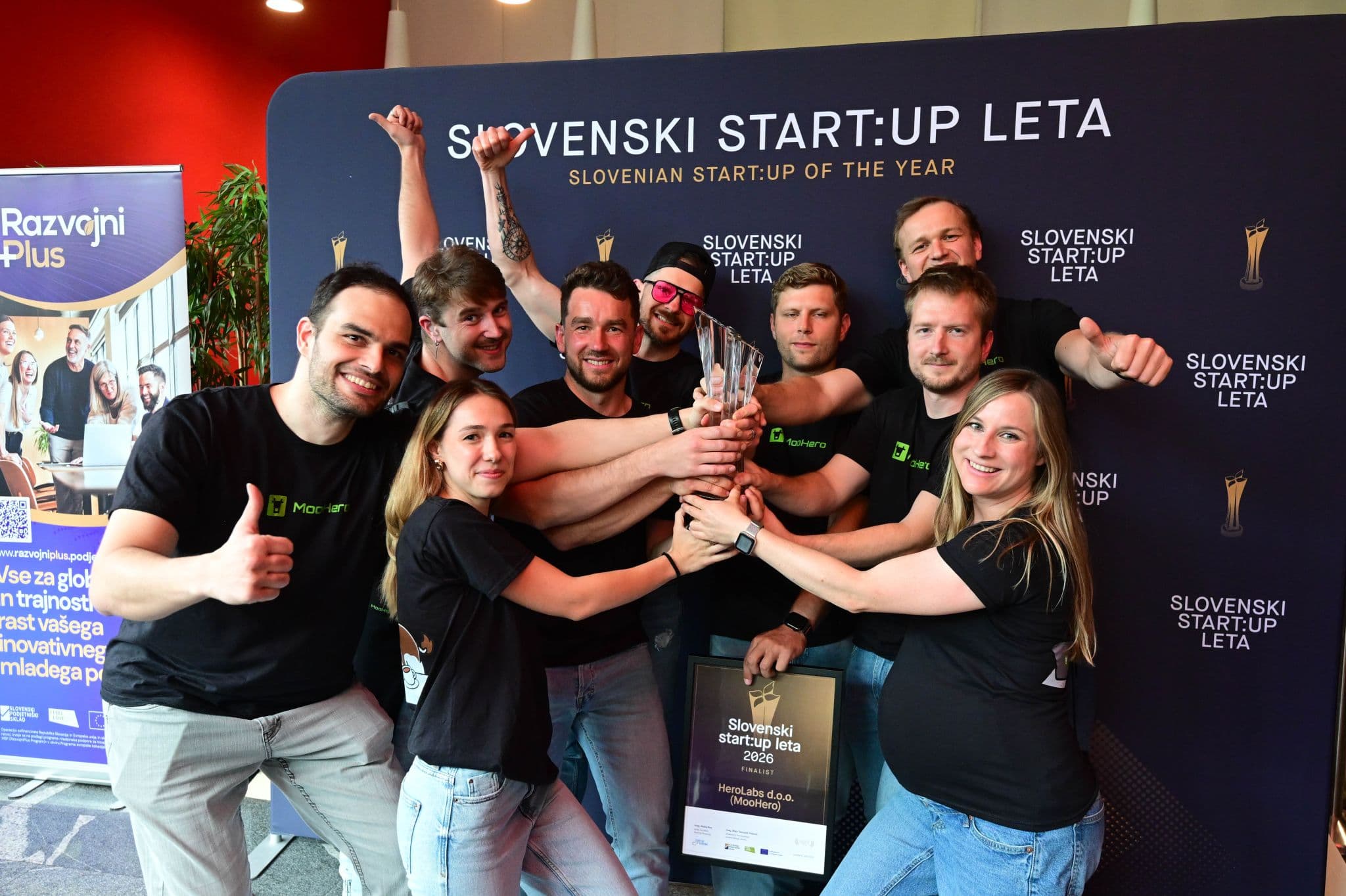 Ekipa MooHero z nagrado Slovenski start:up leta 2026